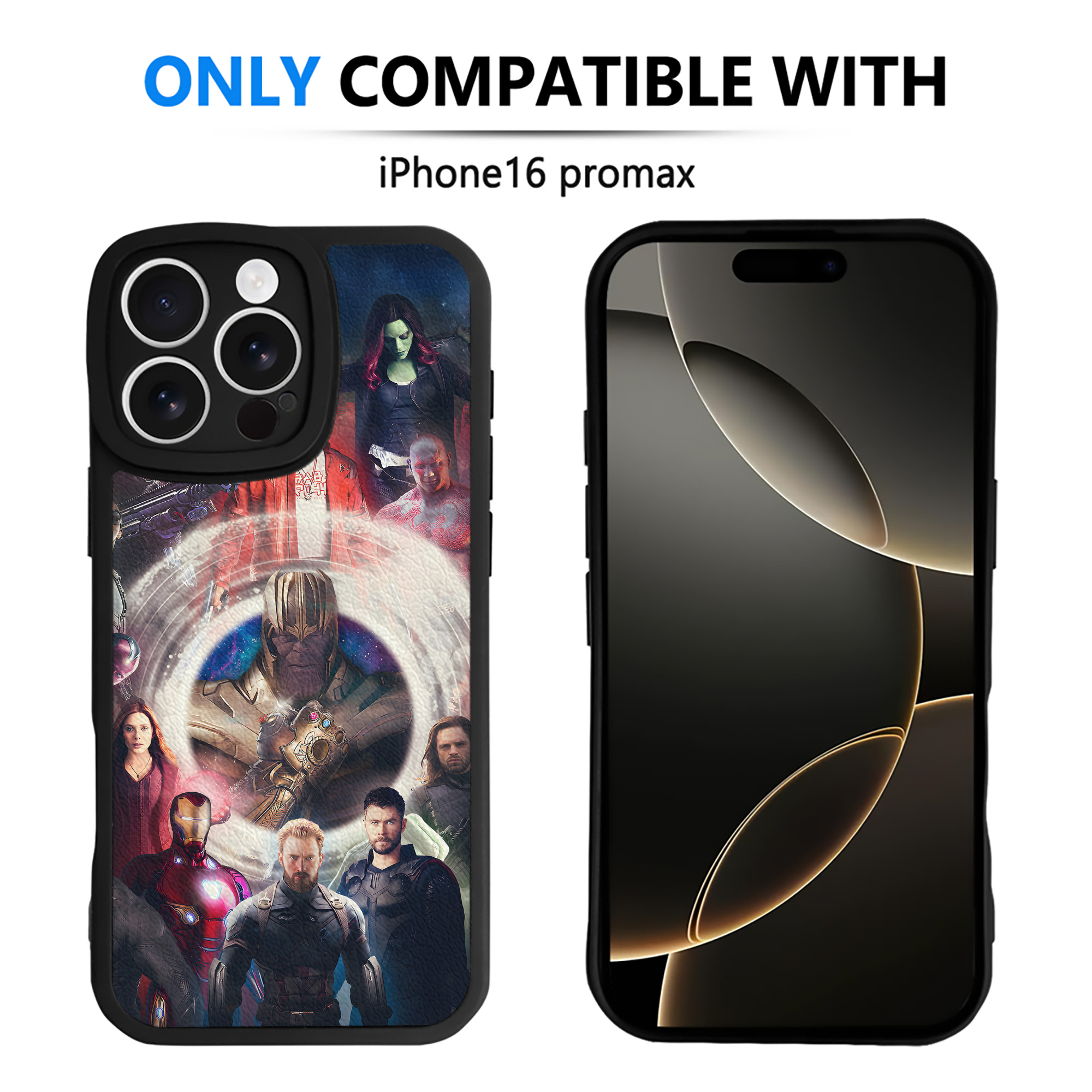 （画像用） アベンジャーズ The Avengers 【iPhone 16シリーズ対応】シリコンスマホケース（レザー調） 材質：シリコン